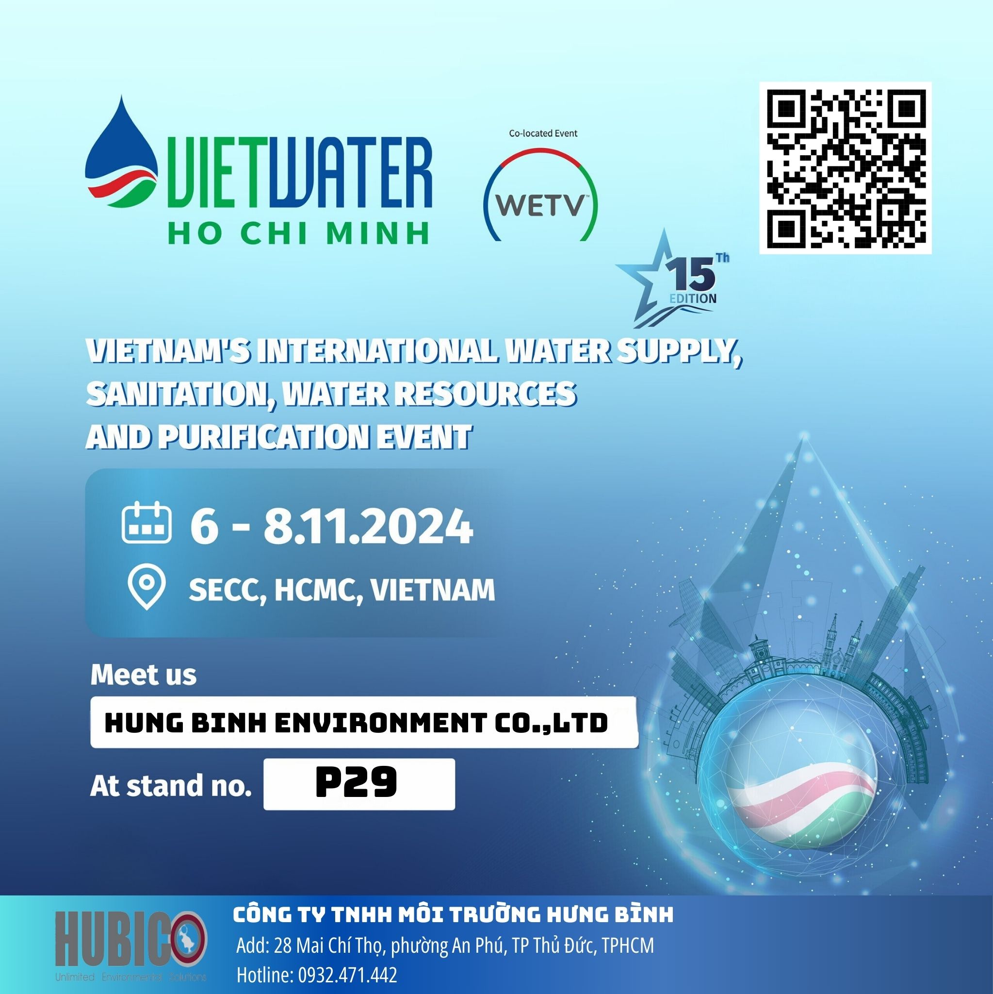 THƯ MỜI THAM GIA TRIỂN LÃM VIETWATER 2024 (06 - 08/11/2024)